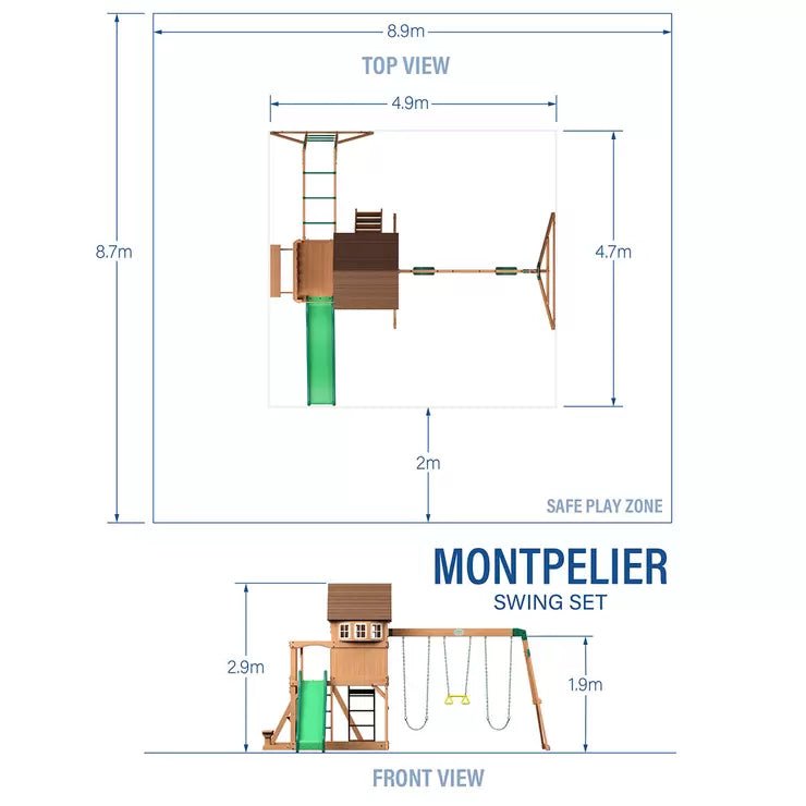 Backyard Discovery Montpellier Swing Set & Playcentre (3 - 10 Years) - Baig Merchant