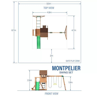 Backyard Discovery Montpellier Swing Set & Playcentre (3 - 10 Years) - Baig Merchant