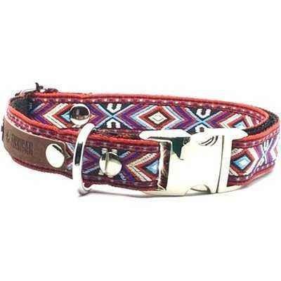 Designer Handmade Cotton Dog Collar for Small Breeds with Personalised Engraving - Baig Merchant