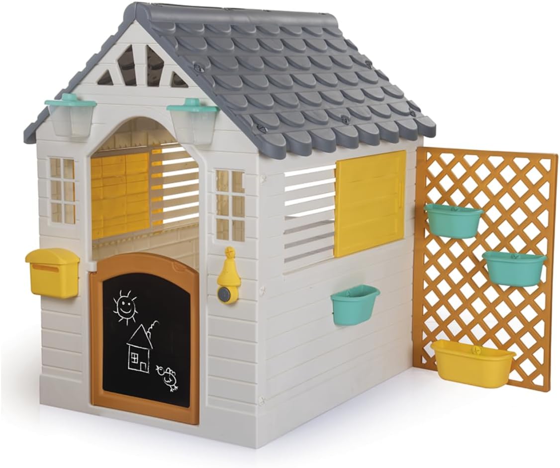 Durable Outdoor Playhouse with Fence - Safe, Colourful, Easy Assembly for Kids - Baig Merchant