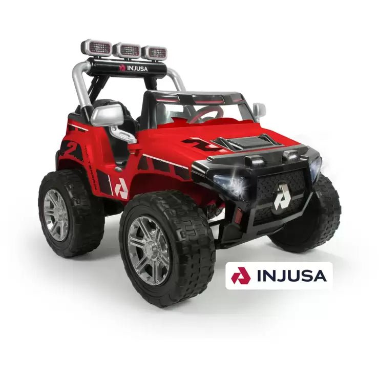 Injusa Monster 24V Electric Ride On Jeep in Red (3+ Years) - Baig Merchant