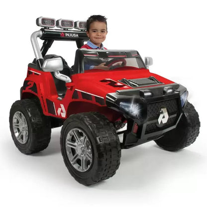 Injusa Monster 24V Electric Ride On Jeep in Red (3+ Years) - Baig Merchant