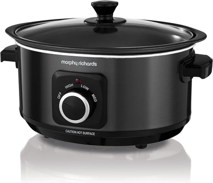 Morphy Richards 3.5L Sear & Stew 3.5L Slow Cooker with Aluminium Pot, 3 Heat Settings, Hob & Dishwasher Safe - Baig Merchant