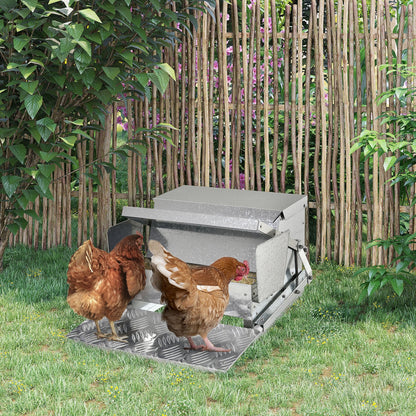 PawHut 11.5KG Automatic Chicken Poultry Feeder Treadle Self Opening - Baig Merchant