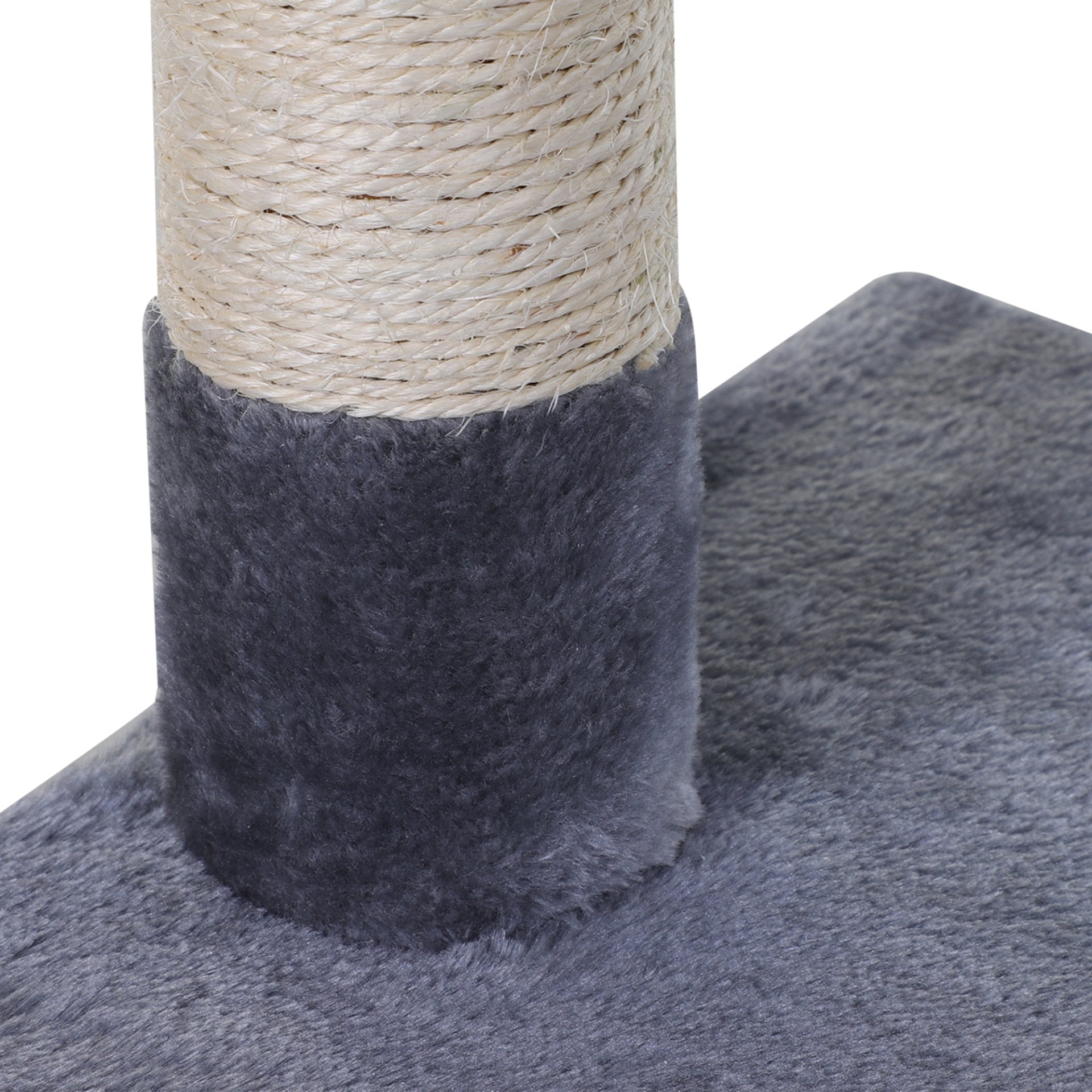 PawHut 70cm Cat Tree with Natural Sisal Scratching Posts, Hammock Bed, and Activity Center in Grey - Baig Merchant