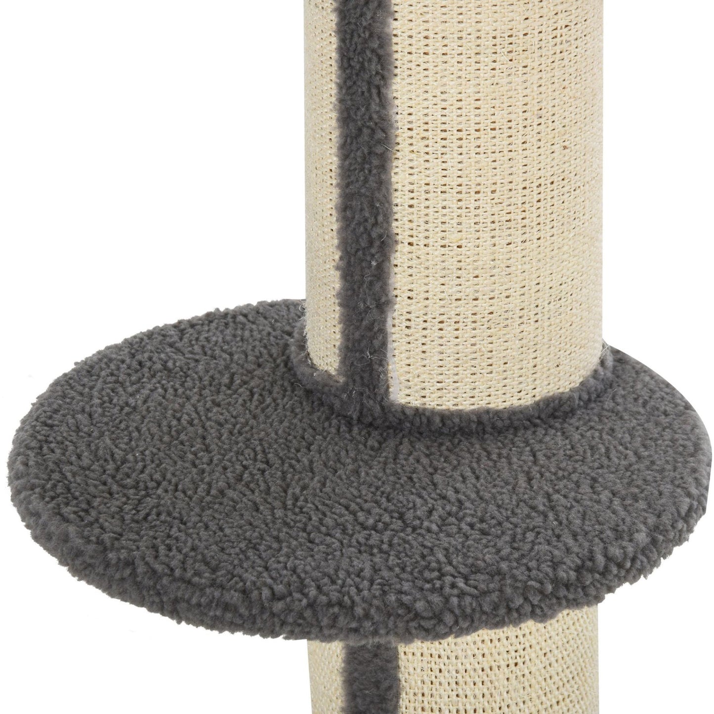 PawHut 91cm Cat Tree for Indoor Cats Kitten Activity Center Play Tower Perches Sisal Scratching Post Lamb Cashmere Grey - Baig Merchant