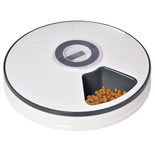 PawHut Automatic Pet Dog Cat Feeder w/ Digital Timer Six - Meal Food Dispenser - Baig Merchant