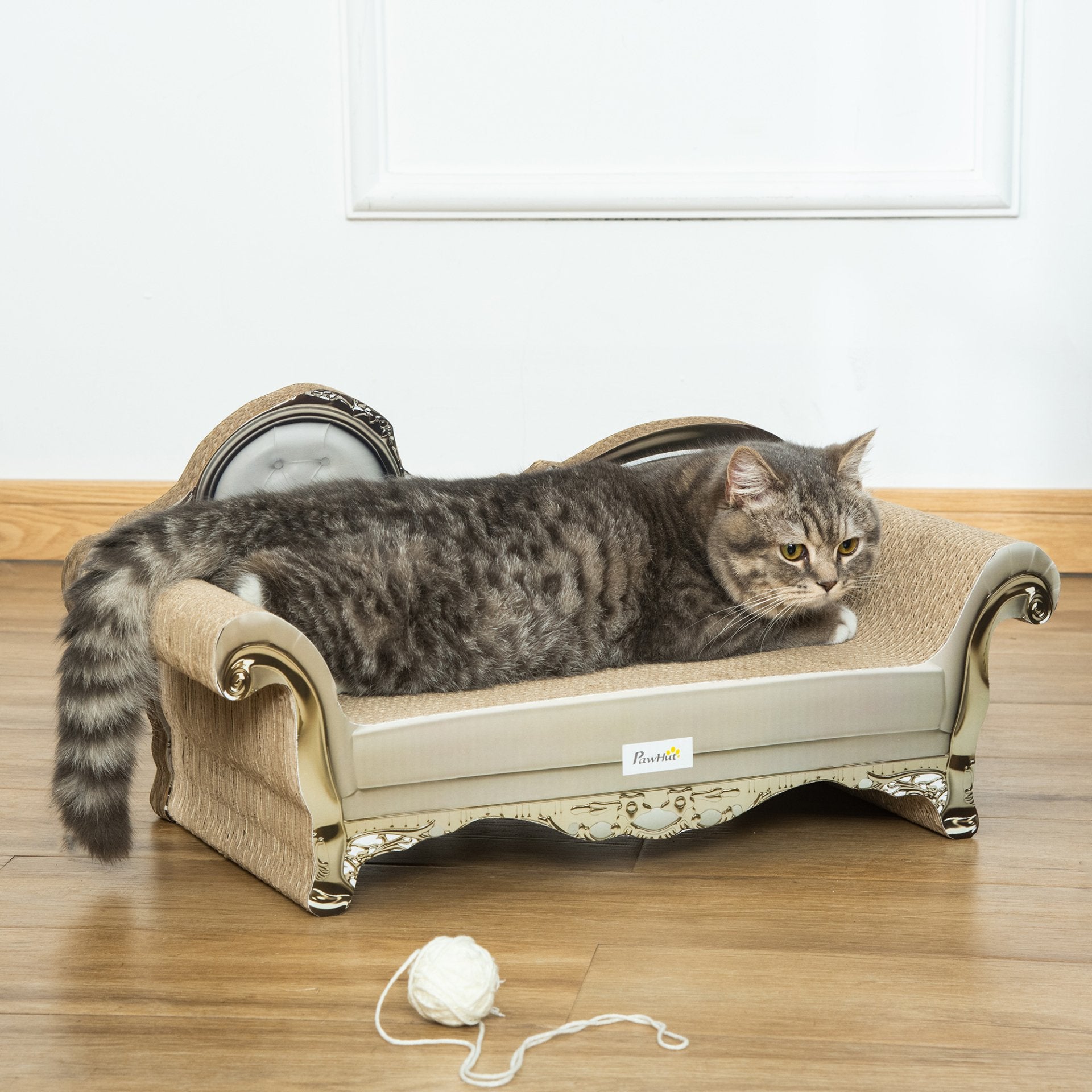 PawHut Cat Scratching Bed Pet Furniture Scratching Post w/ Catnip - Brown - Baig Merchant