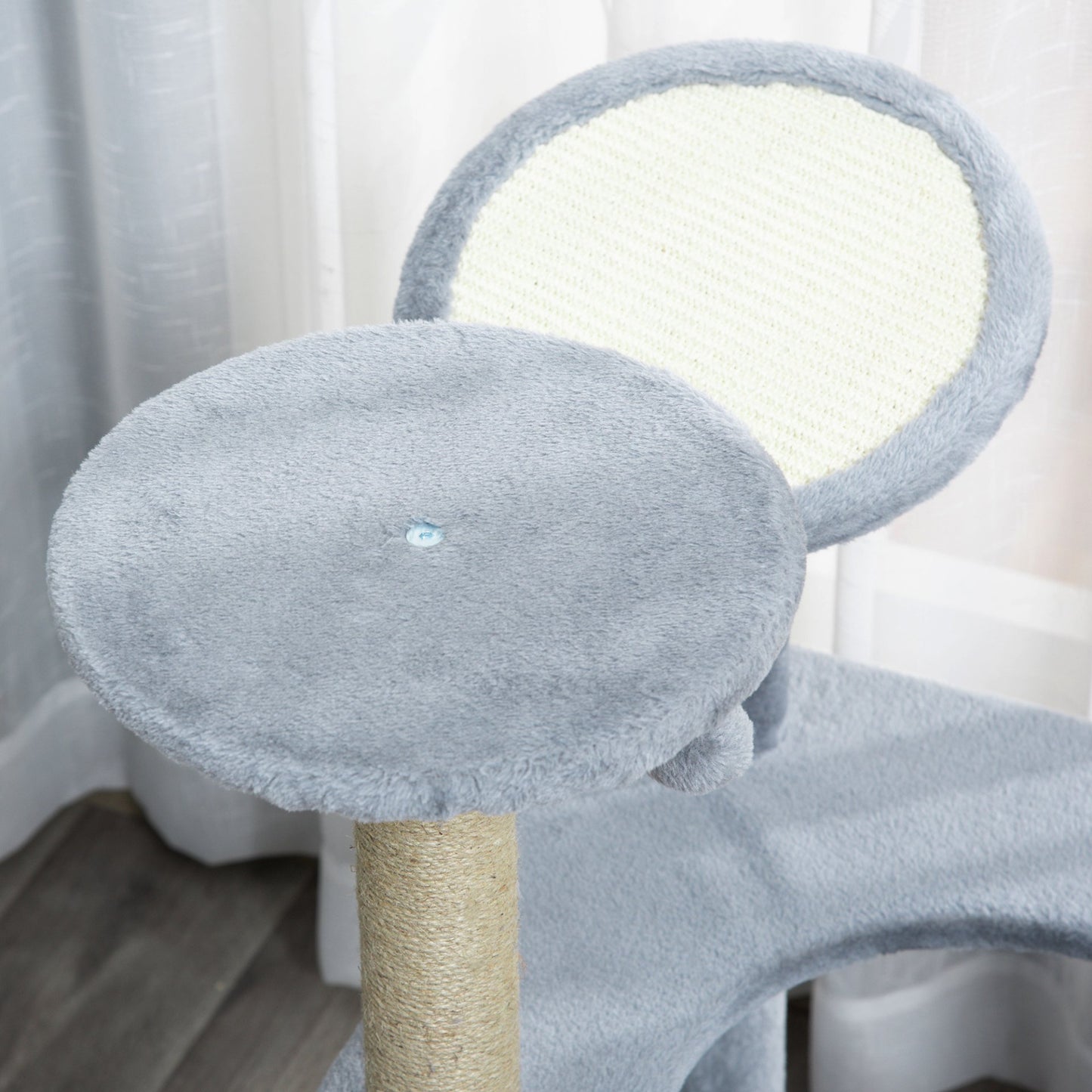 PawHut Cat Tree for Indoor Cats Kitten Play Tower Scratching Post with Condo Bed Scratcher Perch Ball Toy Grey - Baig Merchant