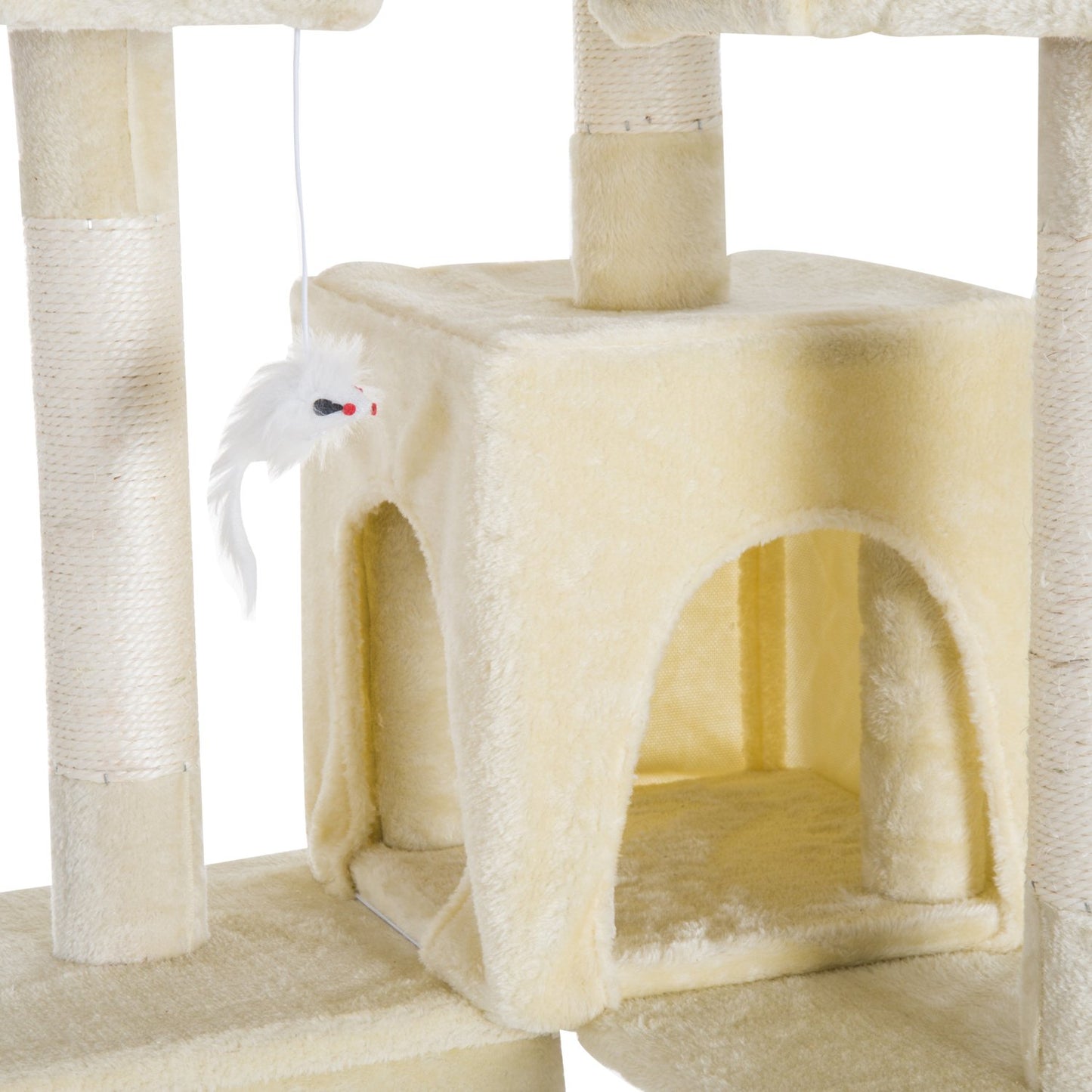 PawHut Cat Tree for Indoor Cats Play Tower Activity Center Kitten Scratch Post Climbing Tower 181 cm - Baig Merchant