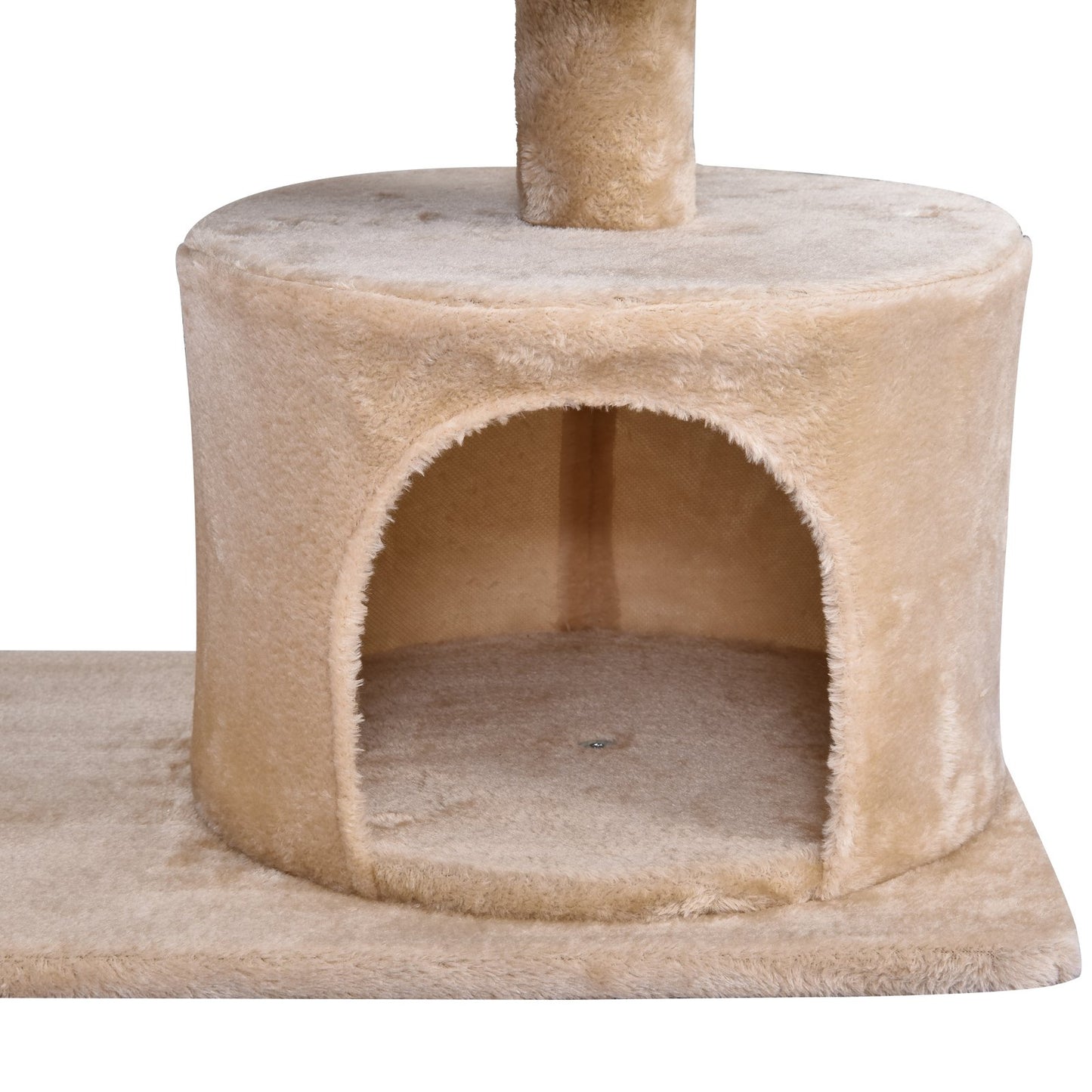 PawHut Mult - level Cat Tree for Indoor Cats Scratch Post Scratcher Climbing Tower Kitty Activity Center Condo Perch Jumping Platforms Beige 60L x 40W x 81H cm - Baig Merchant