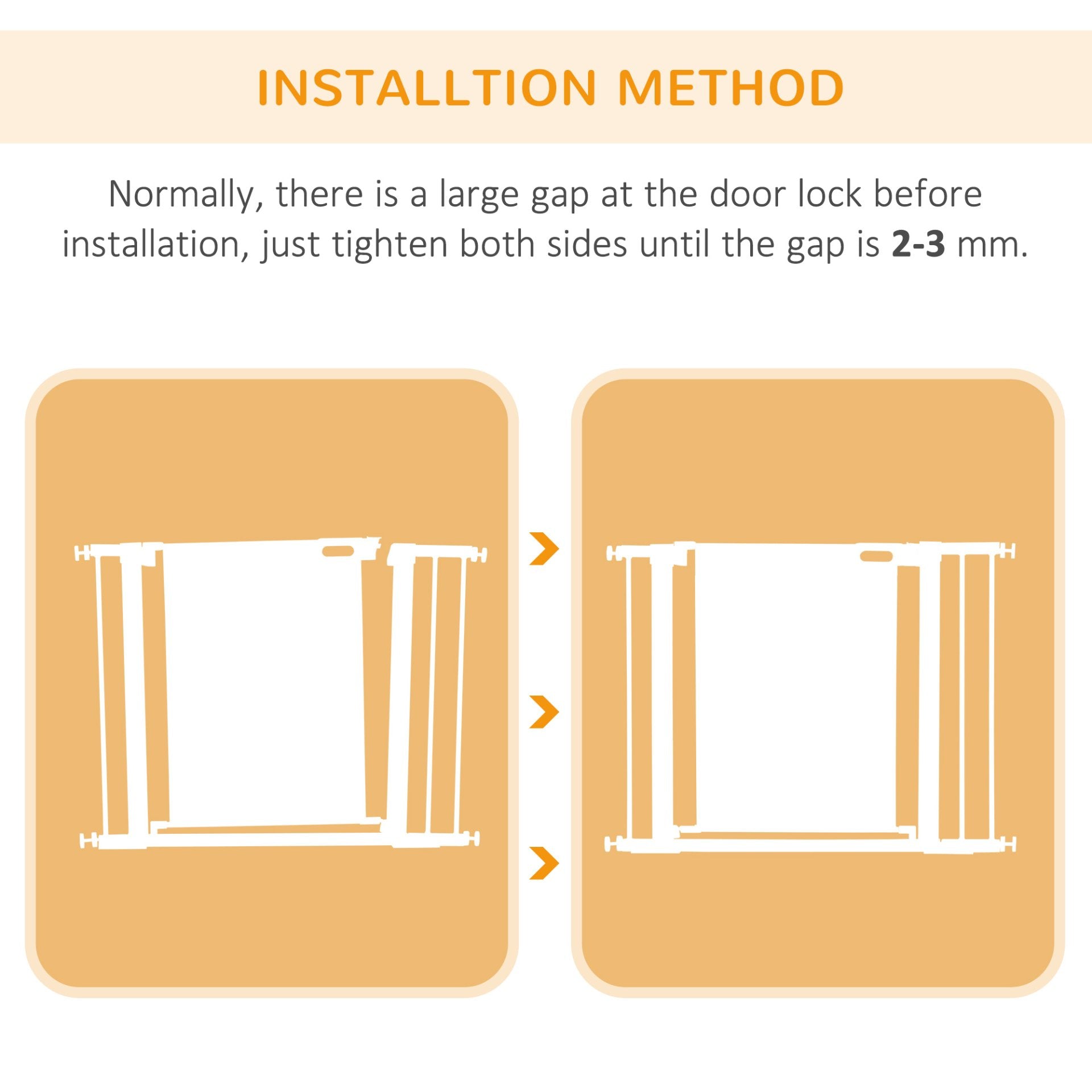 PawHut Pressure Fit Safety Gate for Doorways and Staircases, Dog Gate w/ Auto Closing Door, Pet Barrier for Hallways w/ Double Locking, Openings 75 - 103CM - Black - Baig Merchant