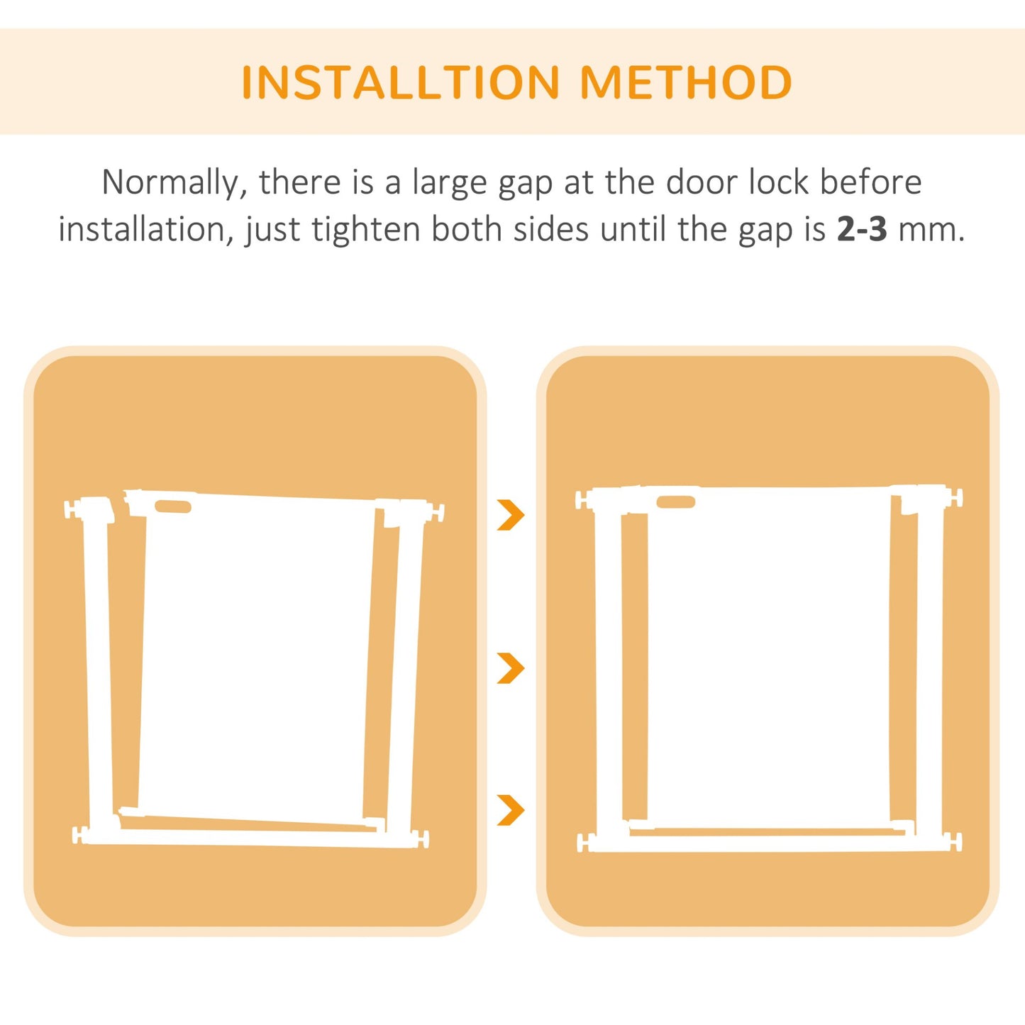 PawHut Pressure Fit Safety Gate for Doorways and Staircases, Dog Gate w/ Auto Closing Door, Pet Barrier for Hallways w/ Double Locking, Openings 75 - 82 cm - Black - Baig Merchant