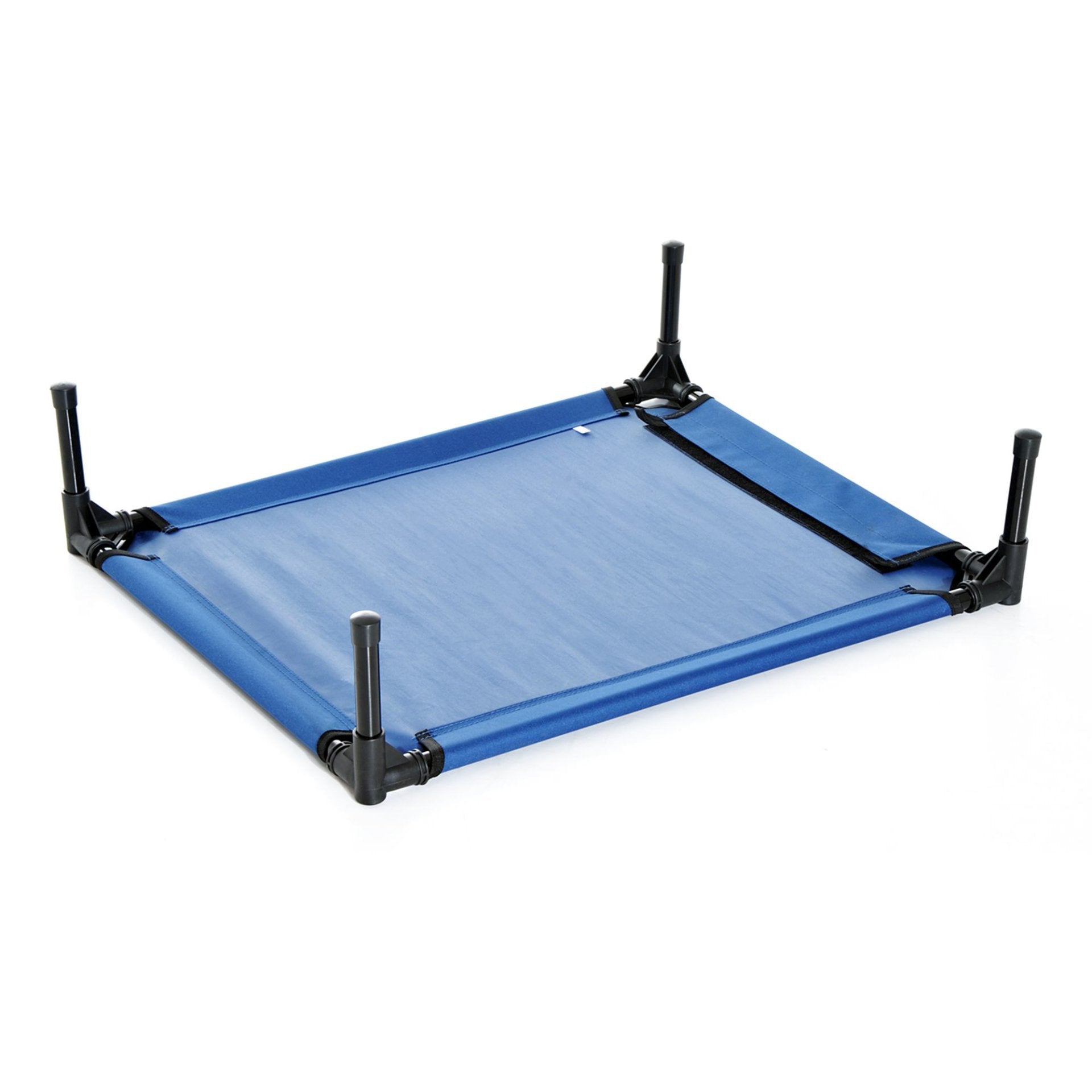 PawHut Raised Dog Bed Cat Elevated Lifted Portable Camping w/ Metal Frame Blue (Medium) - Baig Merchant