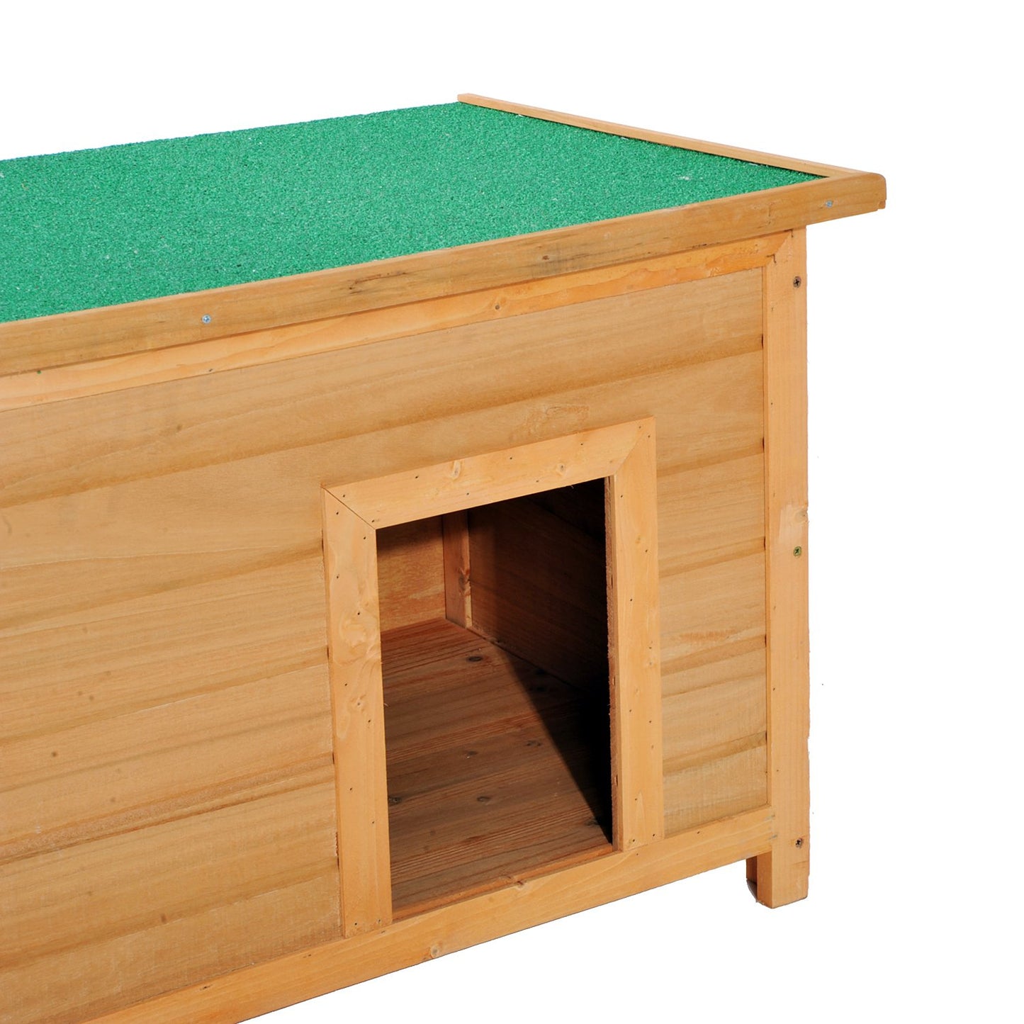 PawHut Wooden Dog Kennel Elevated Dog Pet House w/ Open Top 82W x 58D x 58H cm - Baig Merchant