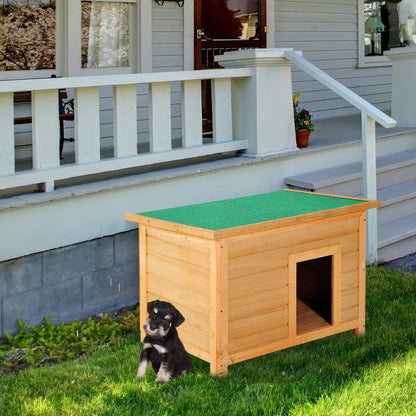 PawHut Wooden Dog Kennel Elevated Dog Pet House w/ Open Top 82W x 58D x 58H cm - Baig Merchant