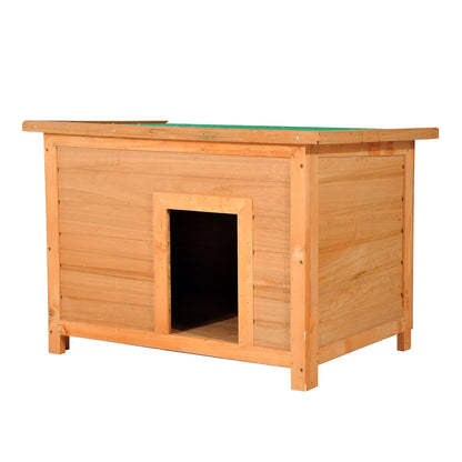 PawHut Wooden Dog Kennel Elevated Dog Pet House w/ Open Top 82W x 58D x 58H cm - Baig Merchant