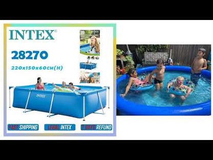 Intex 28270 Rectangular Outdoor Garden Summer Pool, without Filter Pump, 220 x 150 x 60 cm