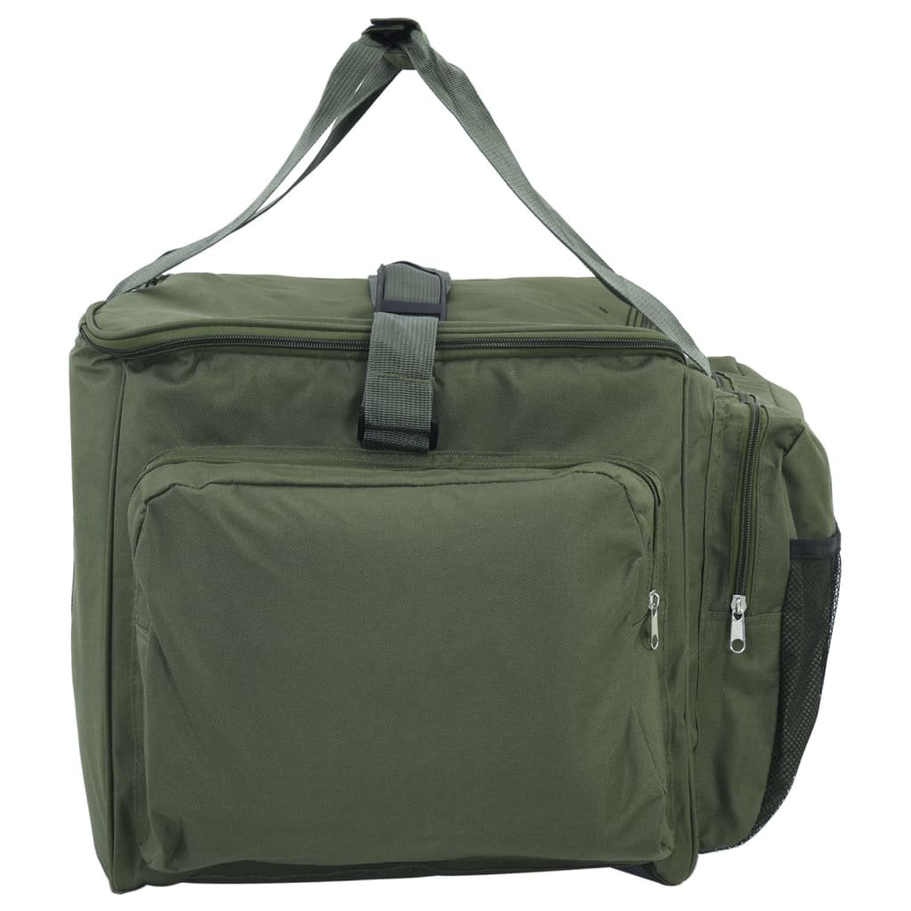 vidaXL Fishing Bag Waterproof Dark Green Oxford Fabric - Baig Merchant