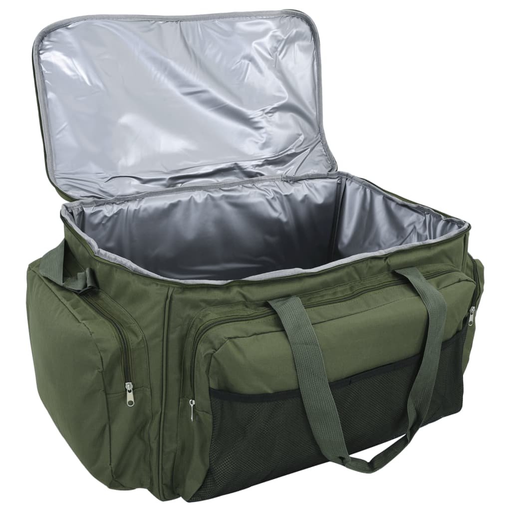 vidaXL Fishing Bag Waterproof Dark Green Oxford Fabric - Baig Merchant