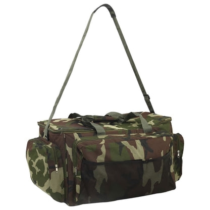 vidaXL Fishing Bag Waterproof Green Camouflage Oxford Fabric - Baig Merchant