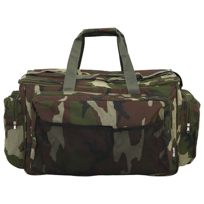 vidaXL Fishing Bag Waterproof Green Camouflage Oxford Fabric - Baig Merchant