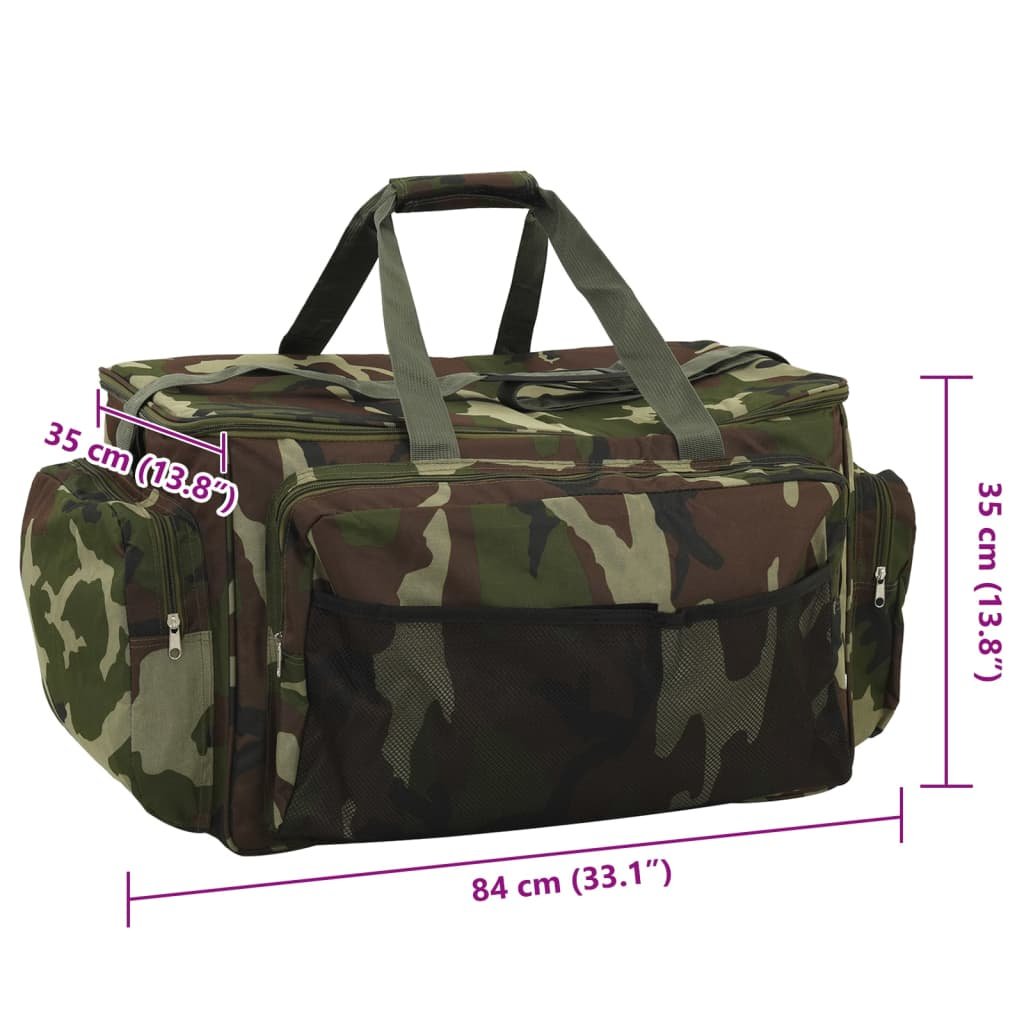 vidaXL Fishing Bag Waterproof Green Camouflage Oxford Fabric - Baig Merchant