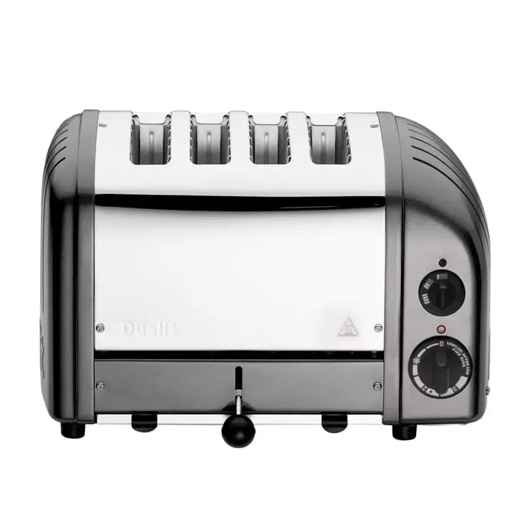 Dualit 4 Slot Classic Toaster With Sandwich Cage, Metallic Charcoal 40593 - Baig Merchant