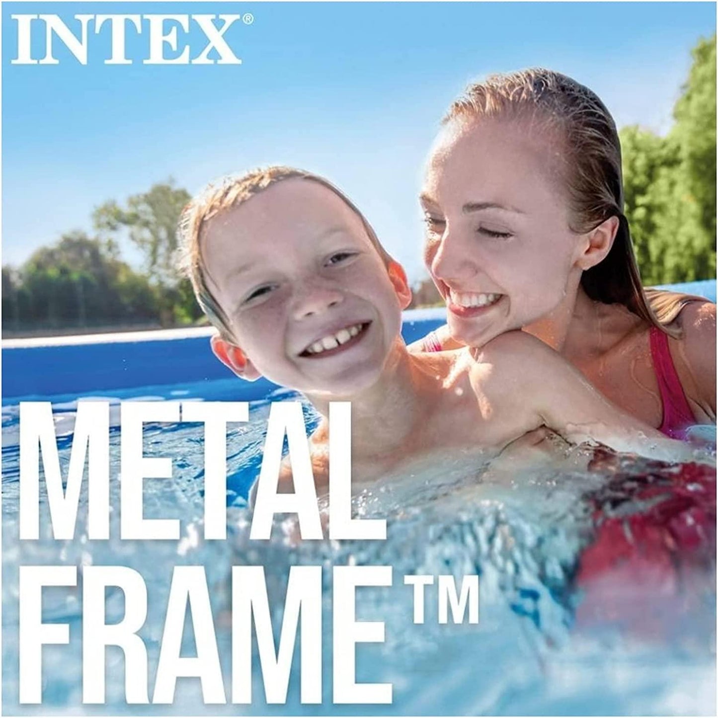 Intex 28270 Rectangular Outdoor Garden Summer Pool, without Filter Pump, 220 x 150 x 60 cm - Baig Merchant