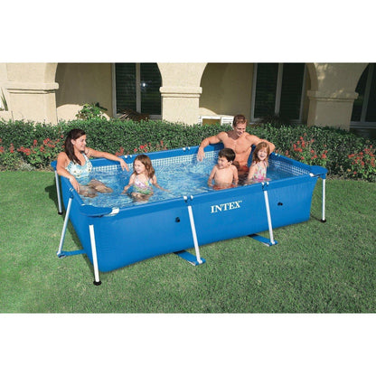 Intex 28270 Rectangular Outdoor Garden Summer Pool, without Filter Pump, 220 x 150 x 60 cm - Baig Merchant