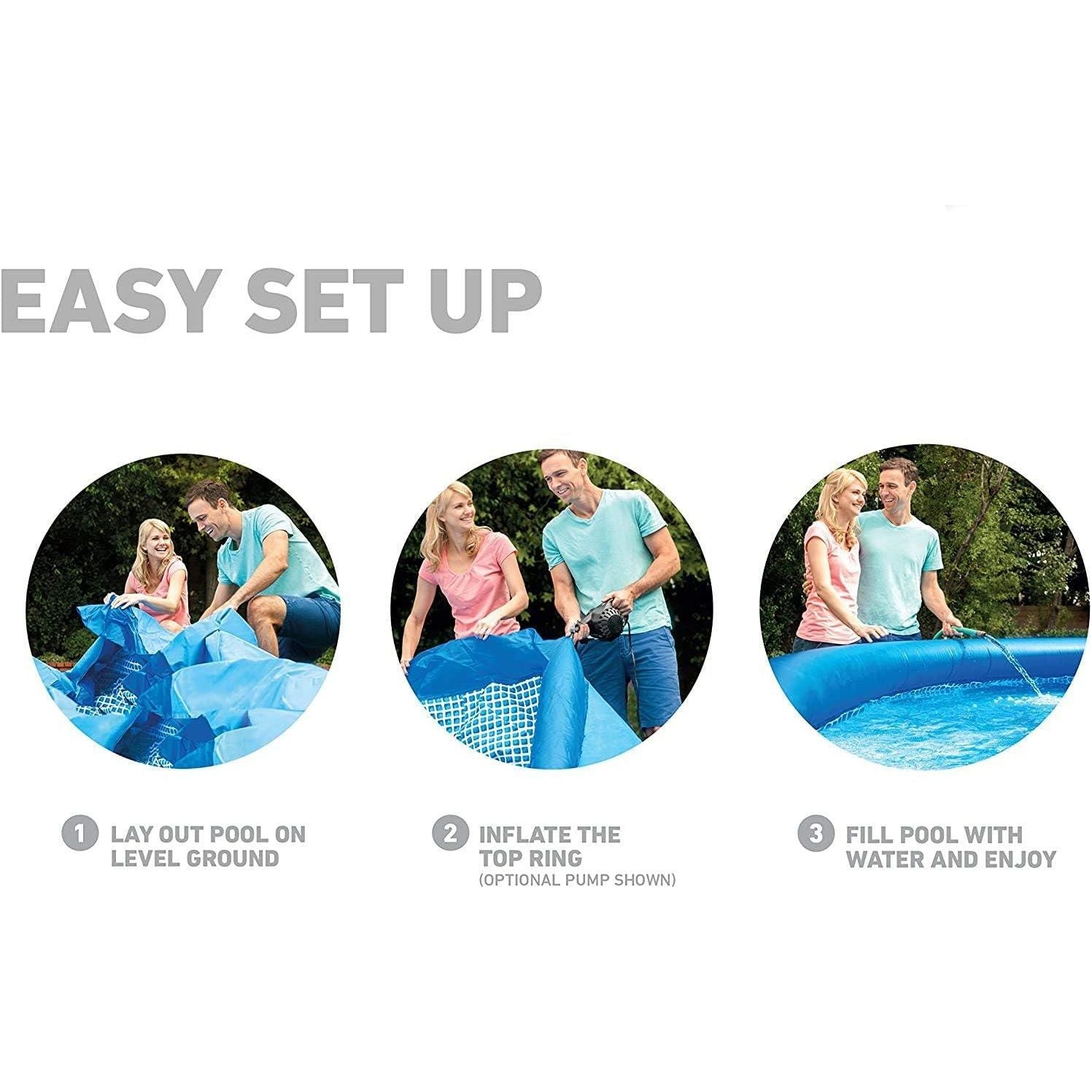 Intex Easy Set Best Seller 12ft Swimming Pool Round Garden Outdoor Inflatable Summer Swimming Pool 28130 - Baig Merchant