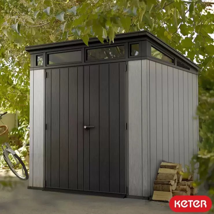 Keter Artisan 7ft x 7ft 2" (2.1 x 2.2m) Garden Outdoor Storage Shed - Baig Merchant