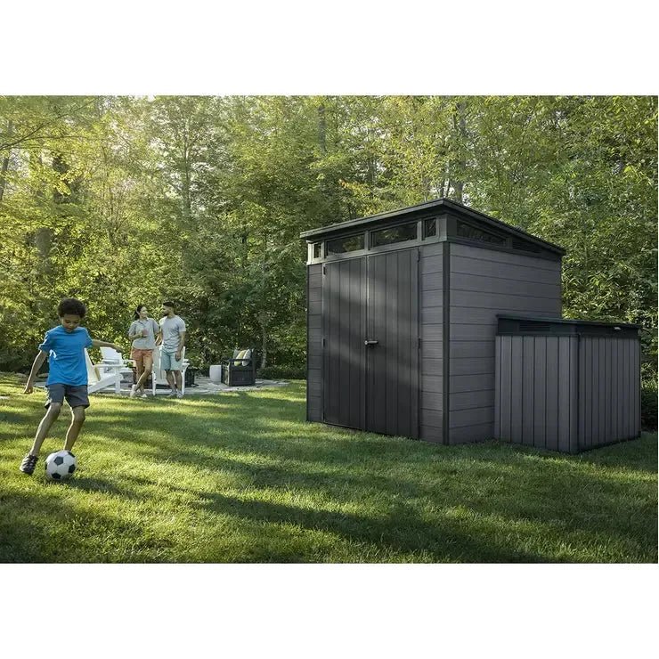 Keter Cortina 7ft 1" x 7ft 1" (2.16 x 2.16m) Large Outdoor Garden Storage Shed - Baig Merchant