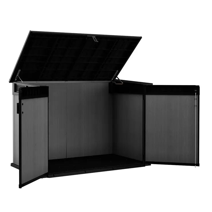 Keter Cortina Mega Store Shed - Versatile Garden, Bike, and Bin Storage Solution - 6ft 3" x 3ft 7" (1.9 x 1.1m), 2,020 Litre Capacity - Baig Merchant