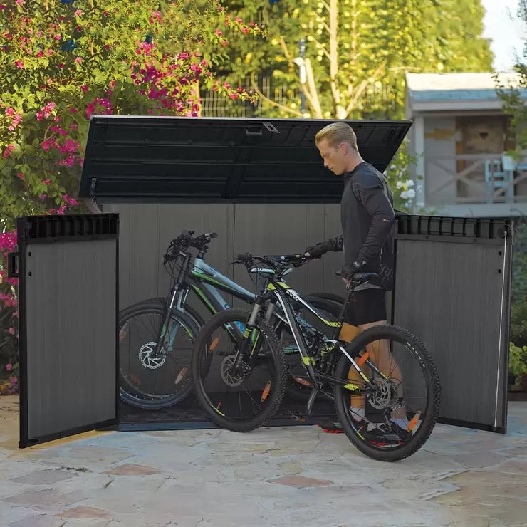 Keter Cortina Mega Store Shed - Versatile Garden, Bike, and Bin Storage Solution - 6ft 3" x 3ft 7" (1.9 x 1.1m), 2,020 Litre Capacity - Baig Merchant