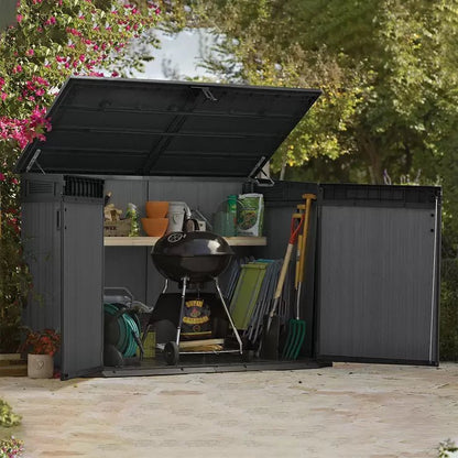 Keter Cortina Mega Store Shed - Versatile Garden, Bike, and Bin Storage Solution - 6ft 3" x 3ft 7" (1.9 x 1.1m), 2,020 Litre Capacity - Baig Merchant