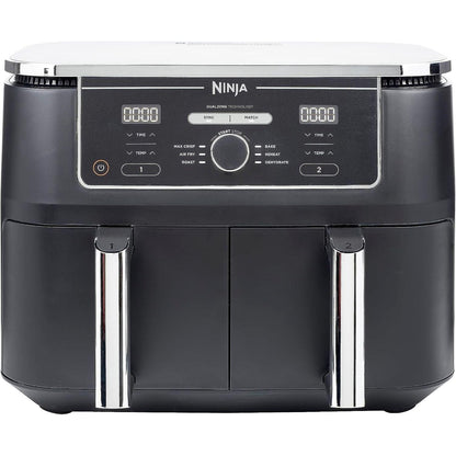 Ninja Foodi MAX Dual Zone Digital Air Fryer, 2 Drawers, 9.5L, 6-in-1, Black [AF400UK] - Baig Merchant