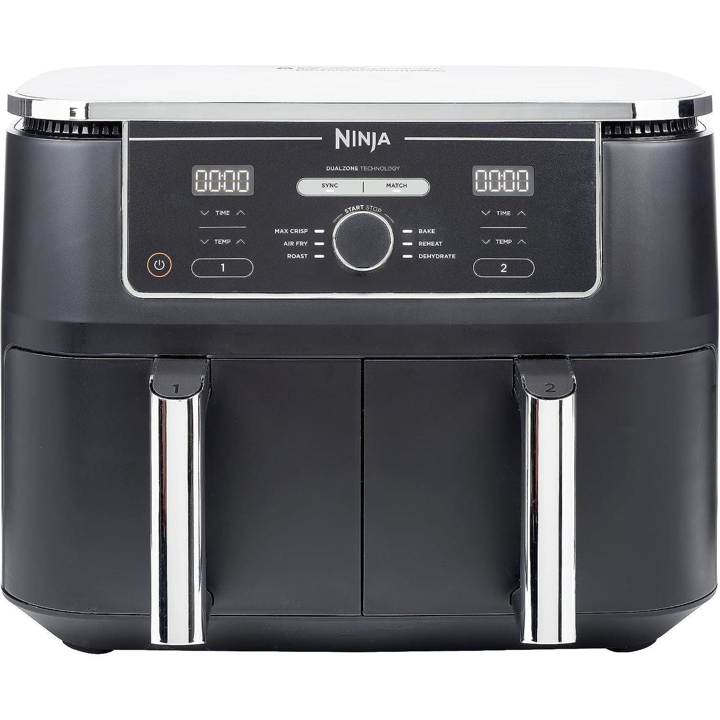 Ninja Foodi MAX Dual Zone Digital Air Fryer, 2 Drawers, 9.5L, 6-in-1, Black [AF400UK] - Baig Merchant