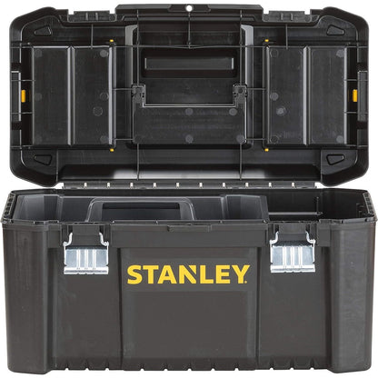 STANLEY STST1-75521 Essential 19 Toolbox with Metal latches, Black/Yellow, Inch - Baig Merchant