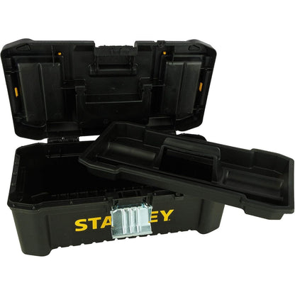 STANLEY STST1-75521 Essential 19 Toolbox with Metal latches, Black/Yellow, Inch - Baig Merchant