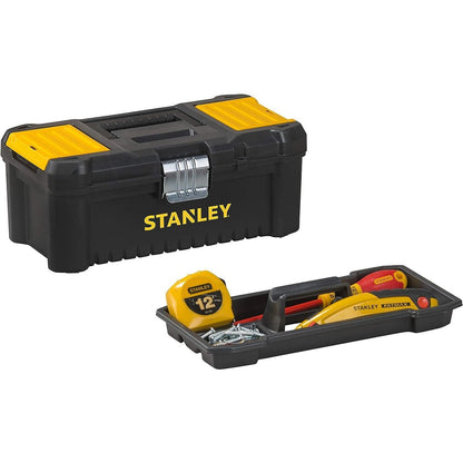 STANLEY STST1-75521 Essential 19 Toolbox with Metal latches, Black/Yellow, Inch - Baig Merchant