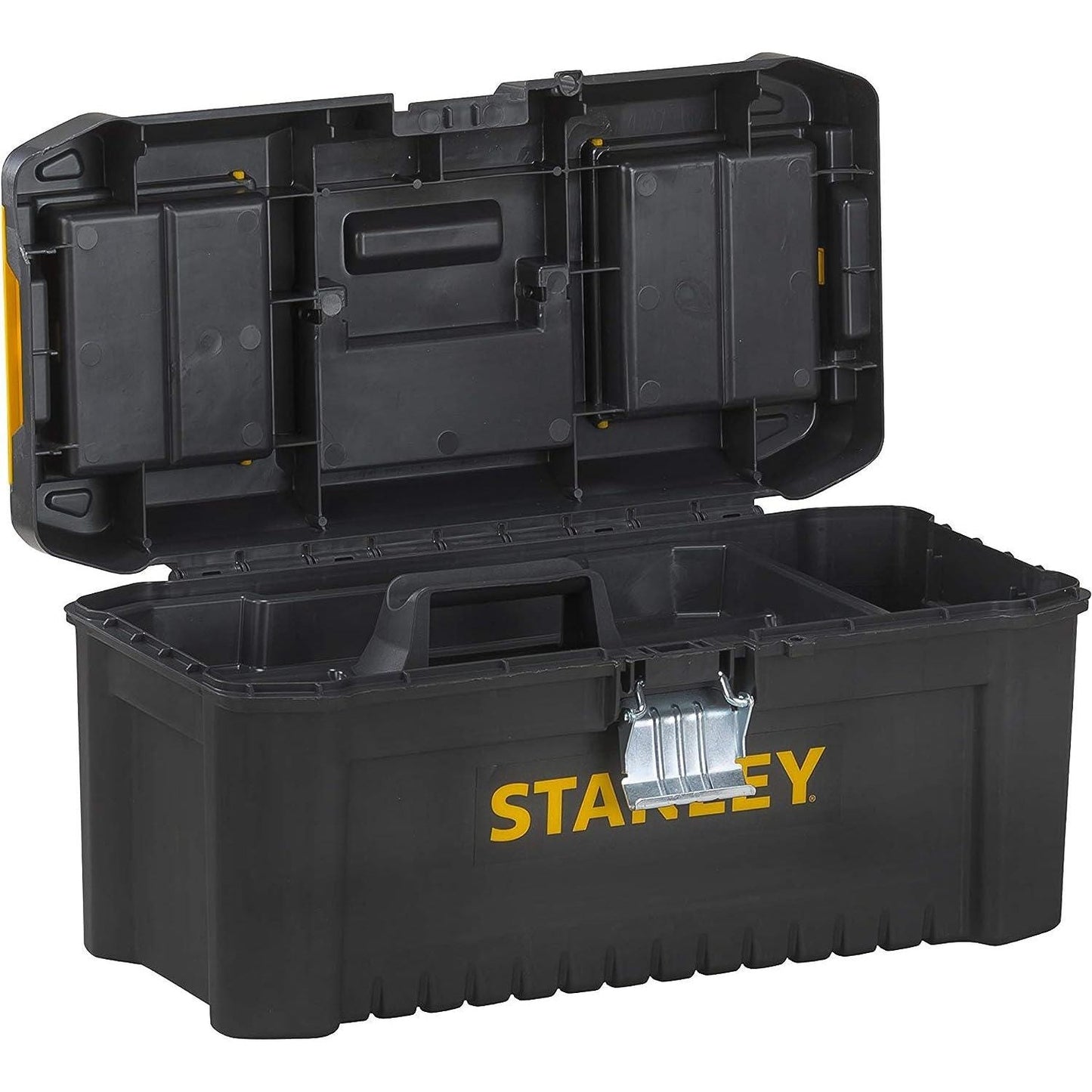 STANLEY STST1-75521 Essential 19 Toolbox with Metal latches, Black/Yellow, Inch - Baig Merchant