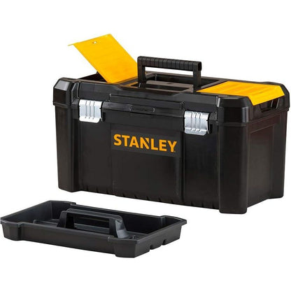 STANLEY STST1-75521 Essential 19 Toolbox with Metal latches, Black/Yellow, Inch - Baig Merchant