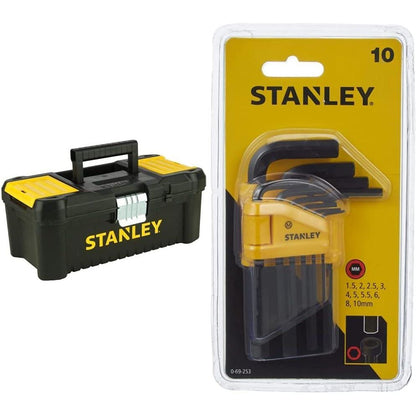 STANLEY STST1-75521 Essential 19 Toolbox with Metal latches, Black/Yellow, Inch - Baig Merchant