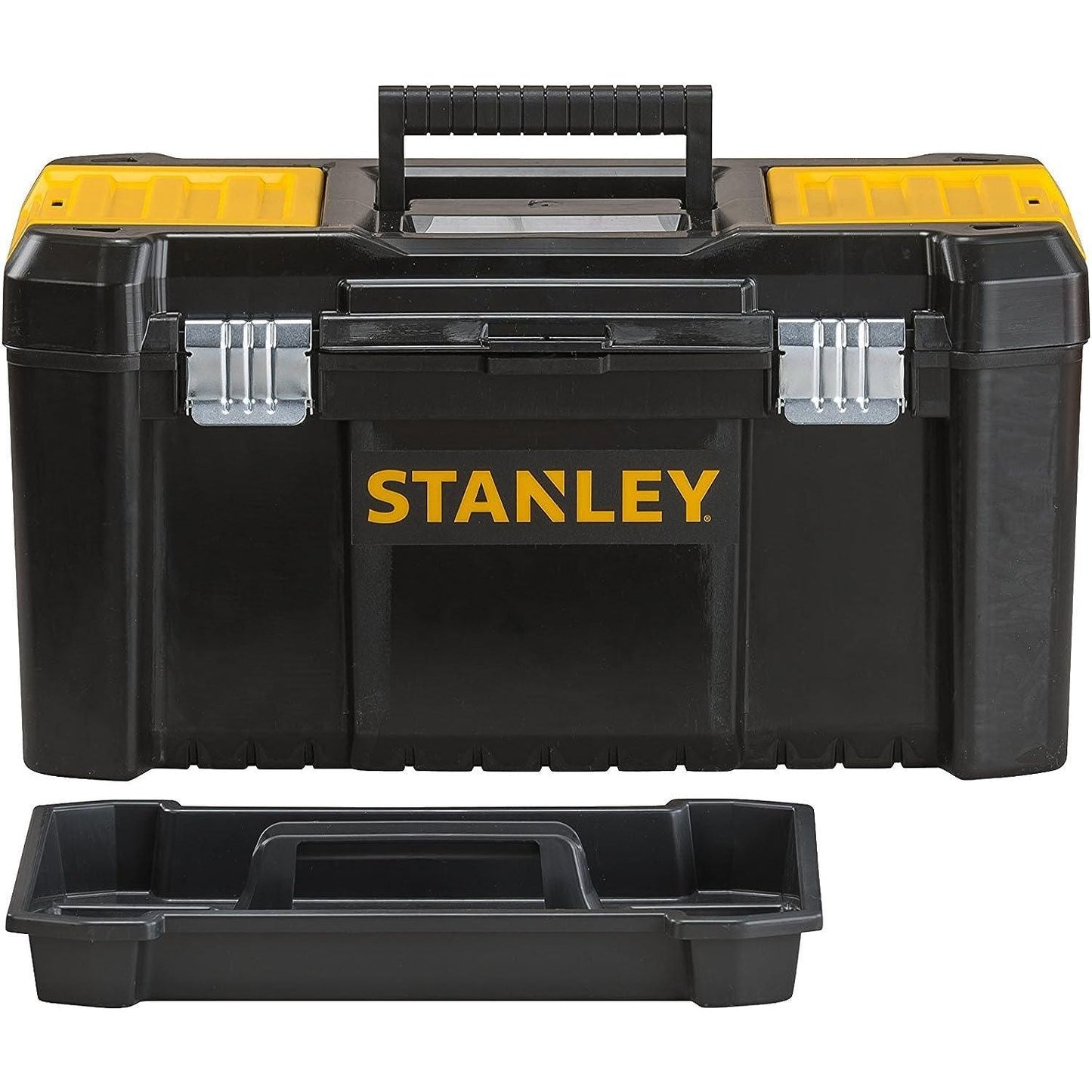 STANLEY STST1-75521 Essential 19 Toolbox with Metal latches, Black/Yellow, Inch - Baig Merchant