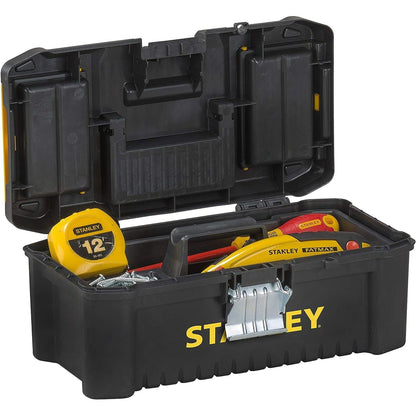 STANLEY STST1-75521 Essential 19 Toolbox with Metal latches, Black/Yellow, Inch - Baig Merchant