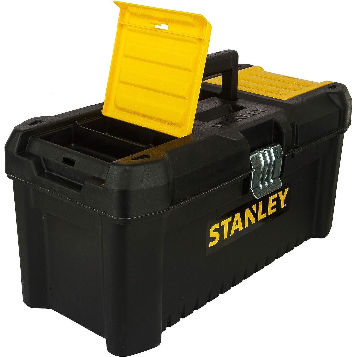 STANLEY STST1-75521 Essential 19 Toolbox with Metal latches, Black/Yellow, Inch - Baig Merchant