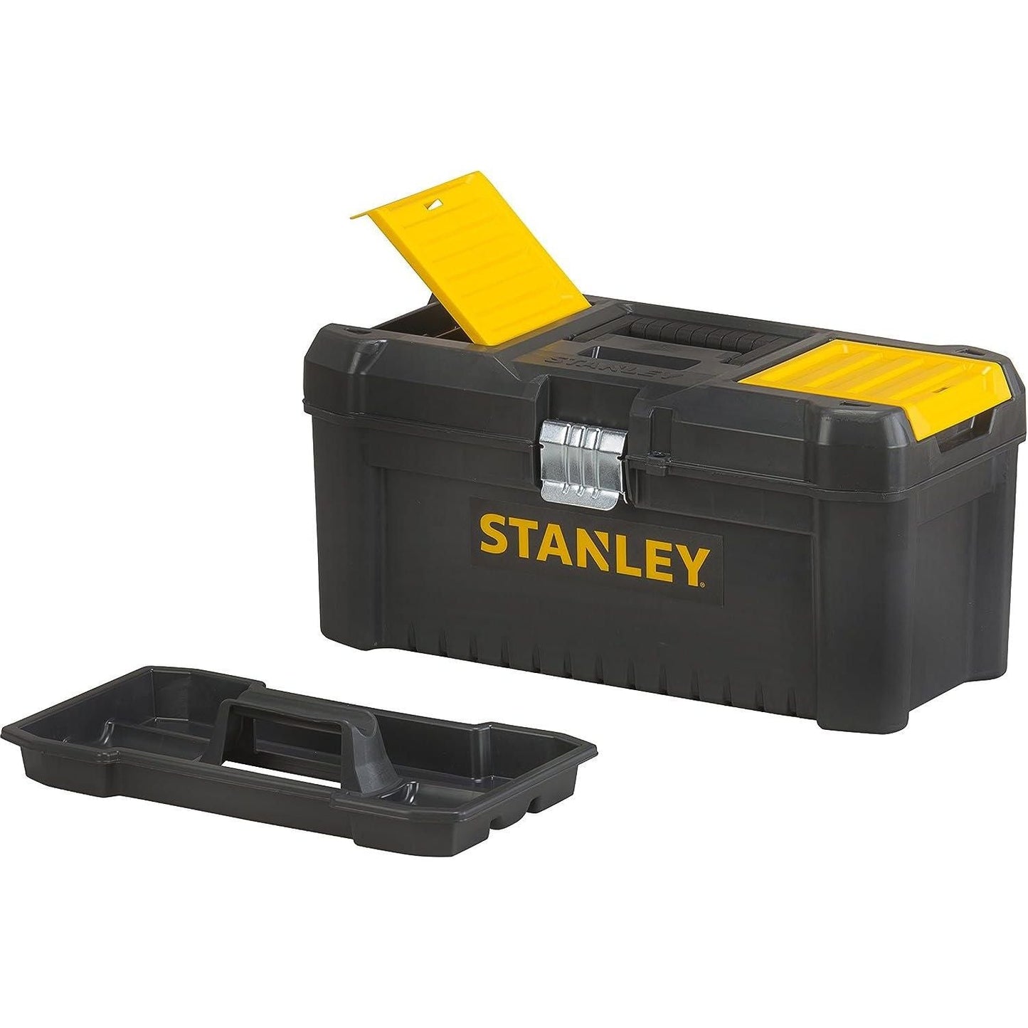 STANLEY STST1-75521 Essential 19 Toolbox with Metal latches, Black/Yellow, Inch - Baig Merchant