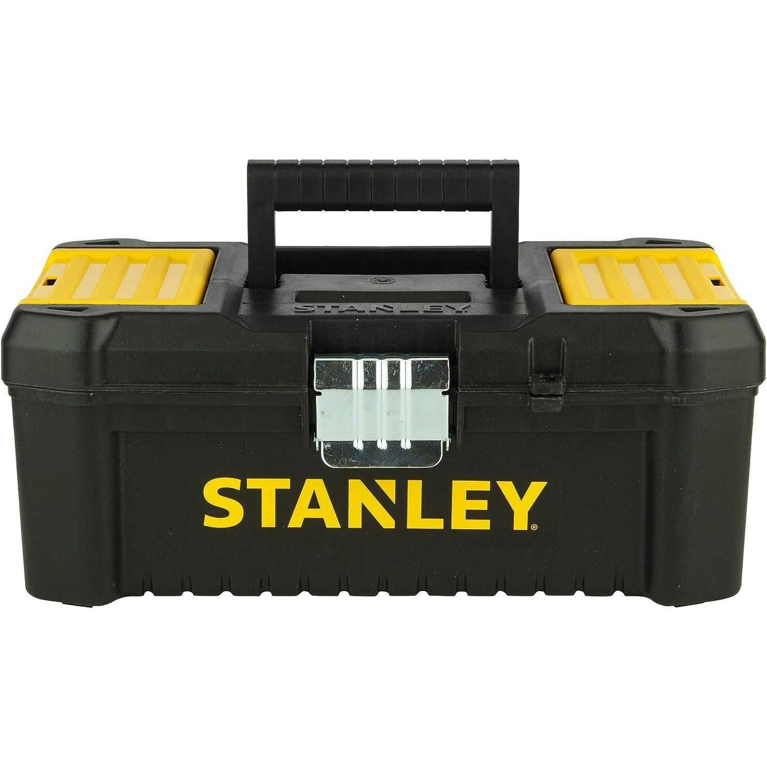 STANLEY STST1-75521 Essential 19 Toolbox with Metal latches, Black/Yellow, Inch - Baig Merchant