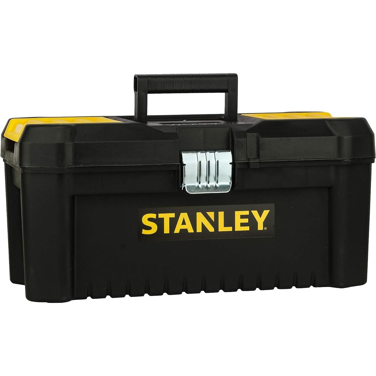 STANLEY STST1-75521 Essential 19 Toolbox with Metal latches, Black/Yellow, Inch - Baig Merchant